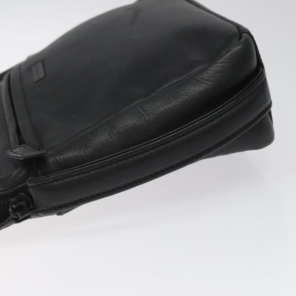 BALENCIAGA Clutch Bag Leather Black Auth bs22314